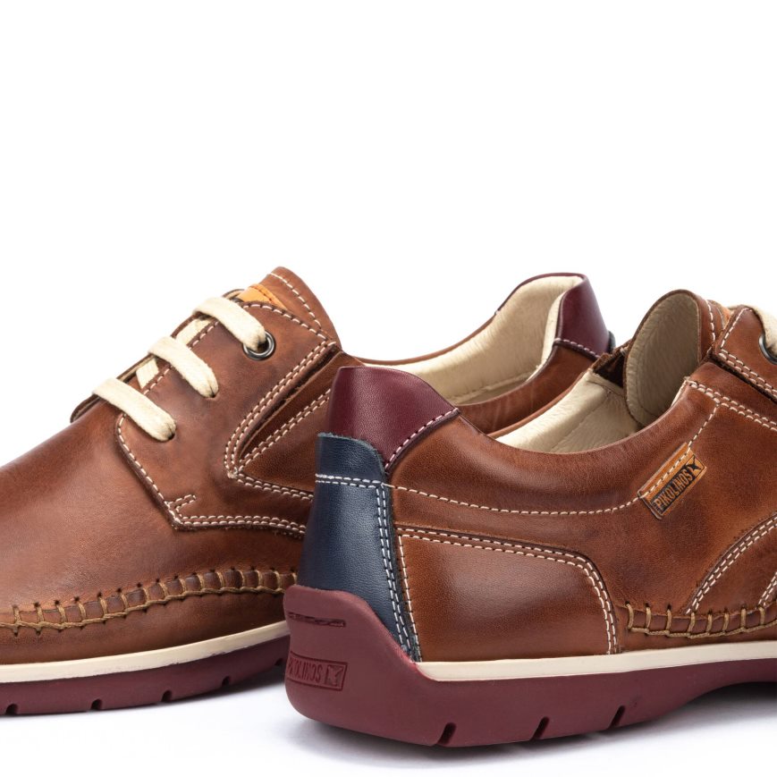 Men's Pikolinos MARBELLA Boat Shoes Brown | NZ Z9AQ308